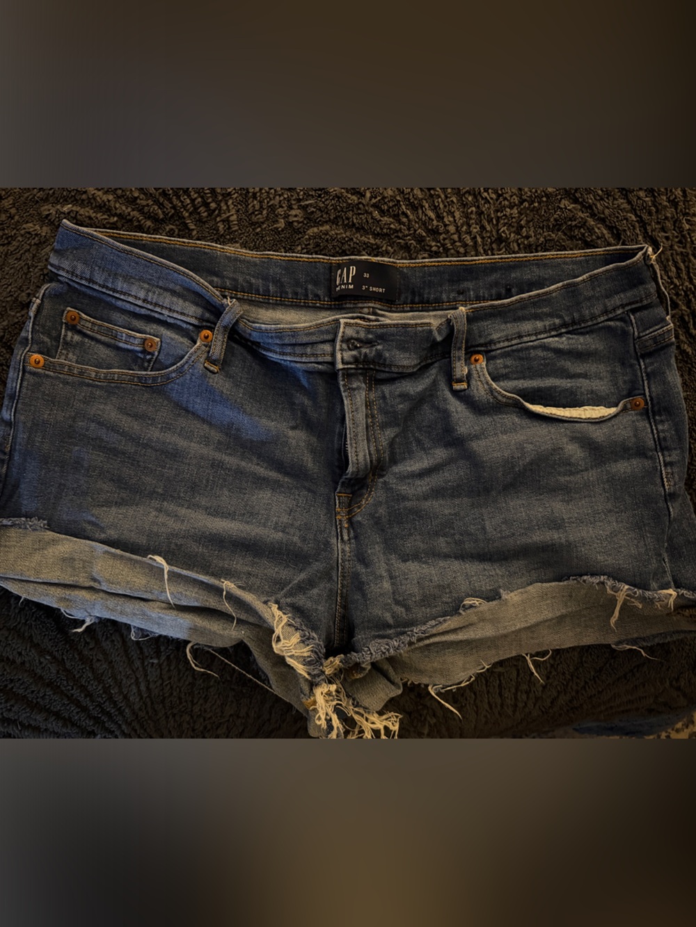 GAP Denim Cutoff Shorts in Medium Blue